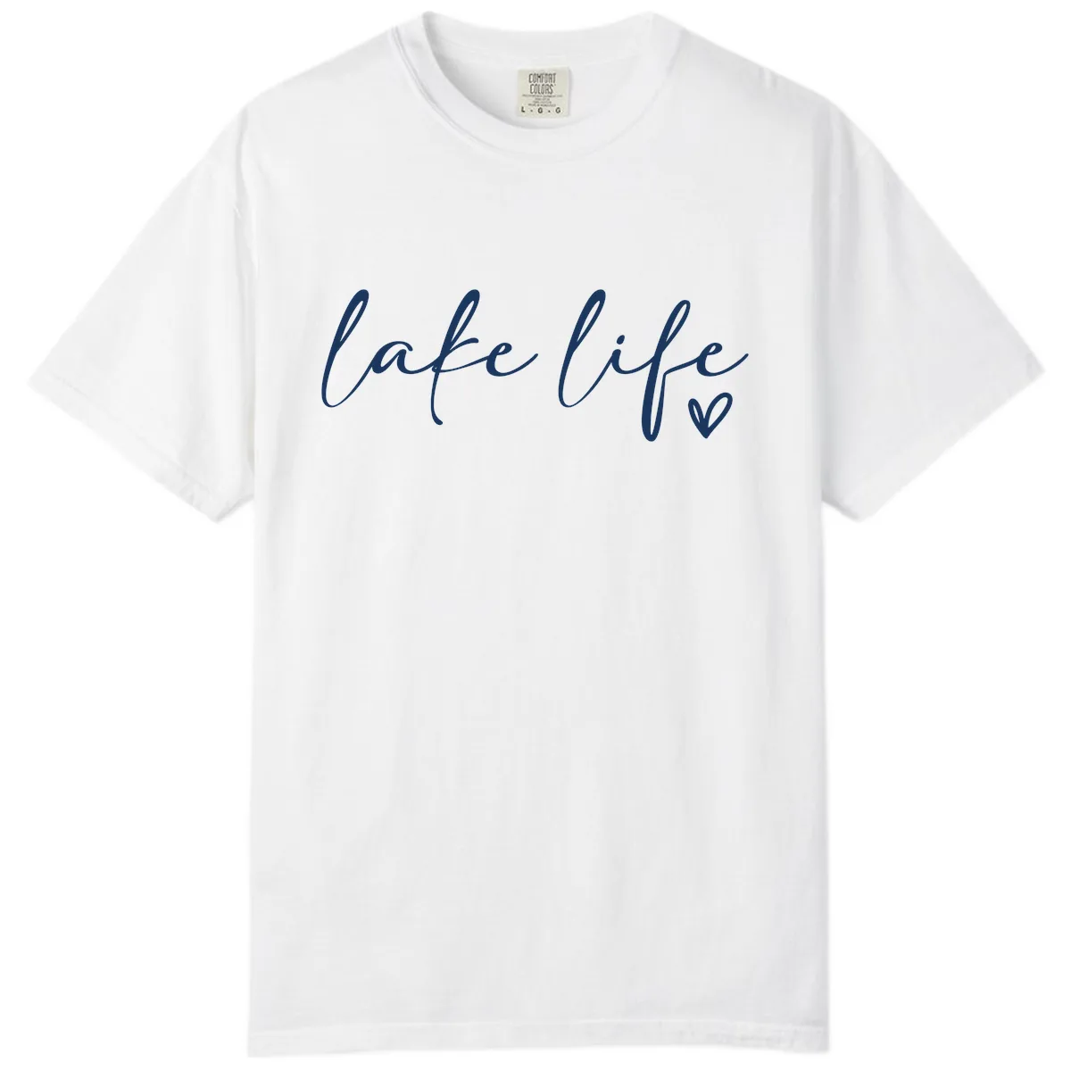 Lake Life Script Design Comfort Color in White