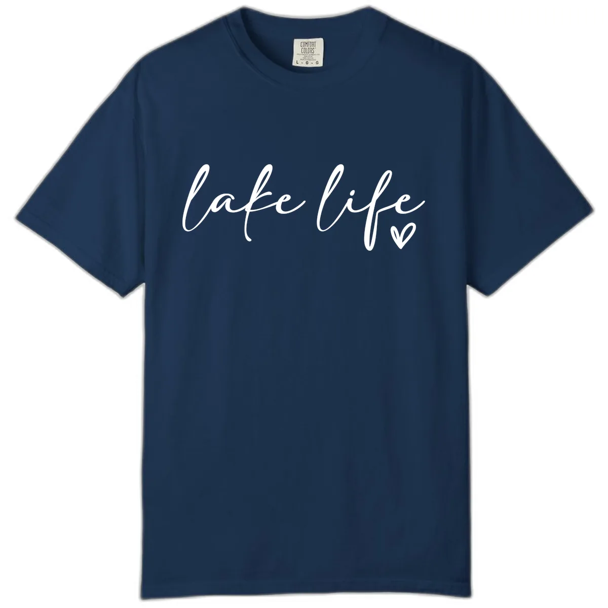 Lake Life Script Design Comfort Color in Navy