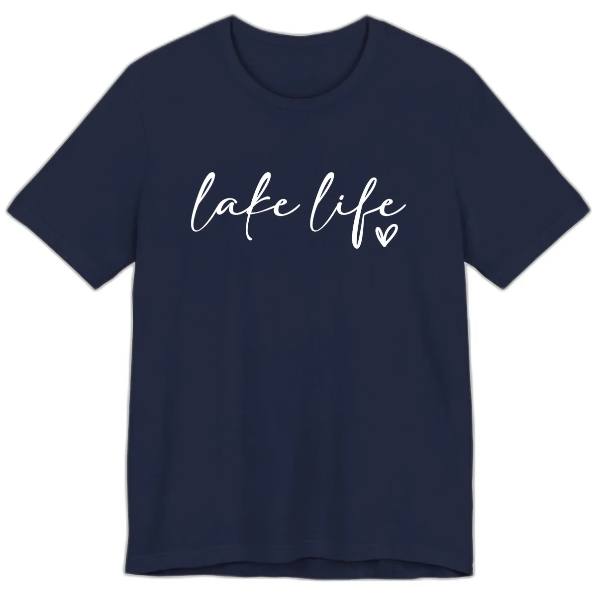 Lake Life Script Design Premium T-Shirt in Navy