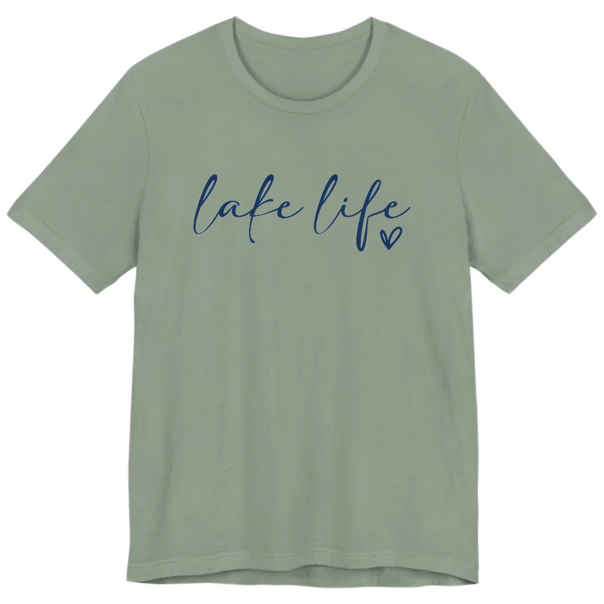 Lake Life Script Design Premium T-Shirt in Sage