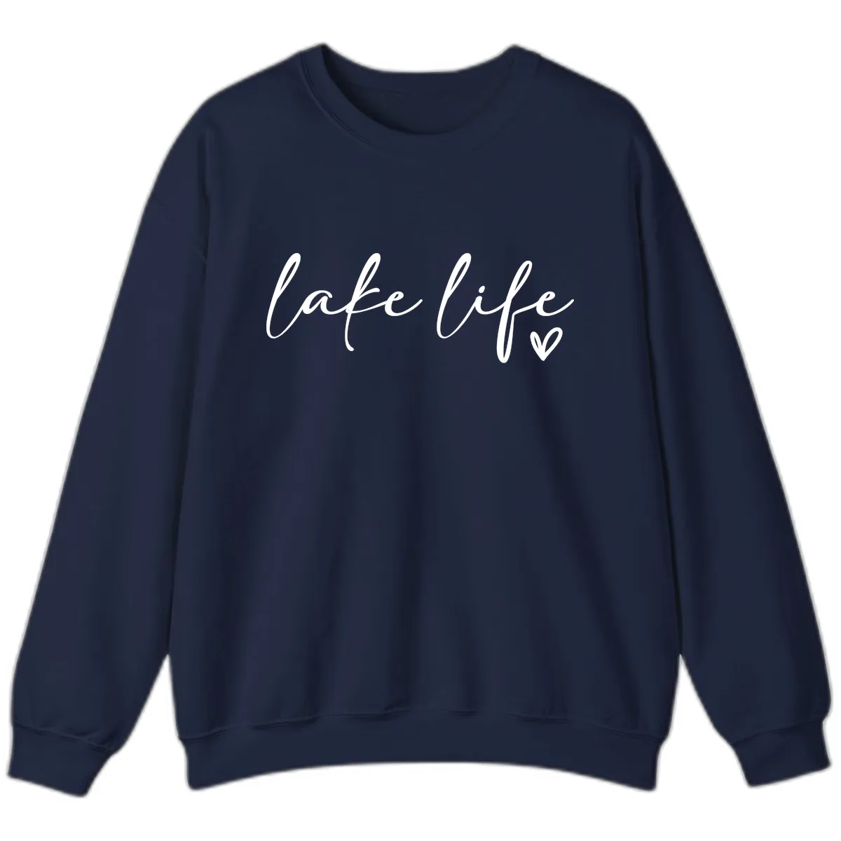 Lake Life Script Design Sweatshirt in Navy