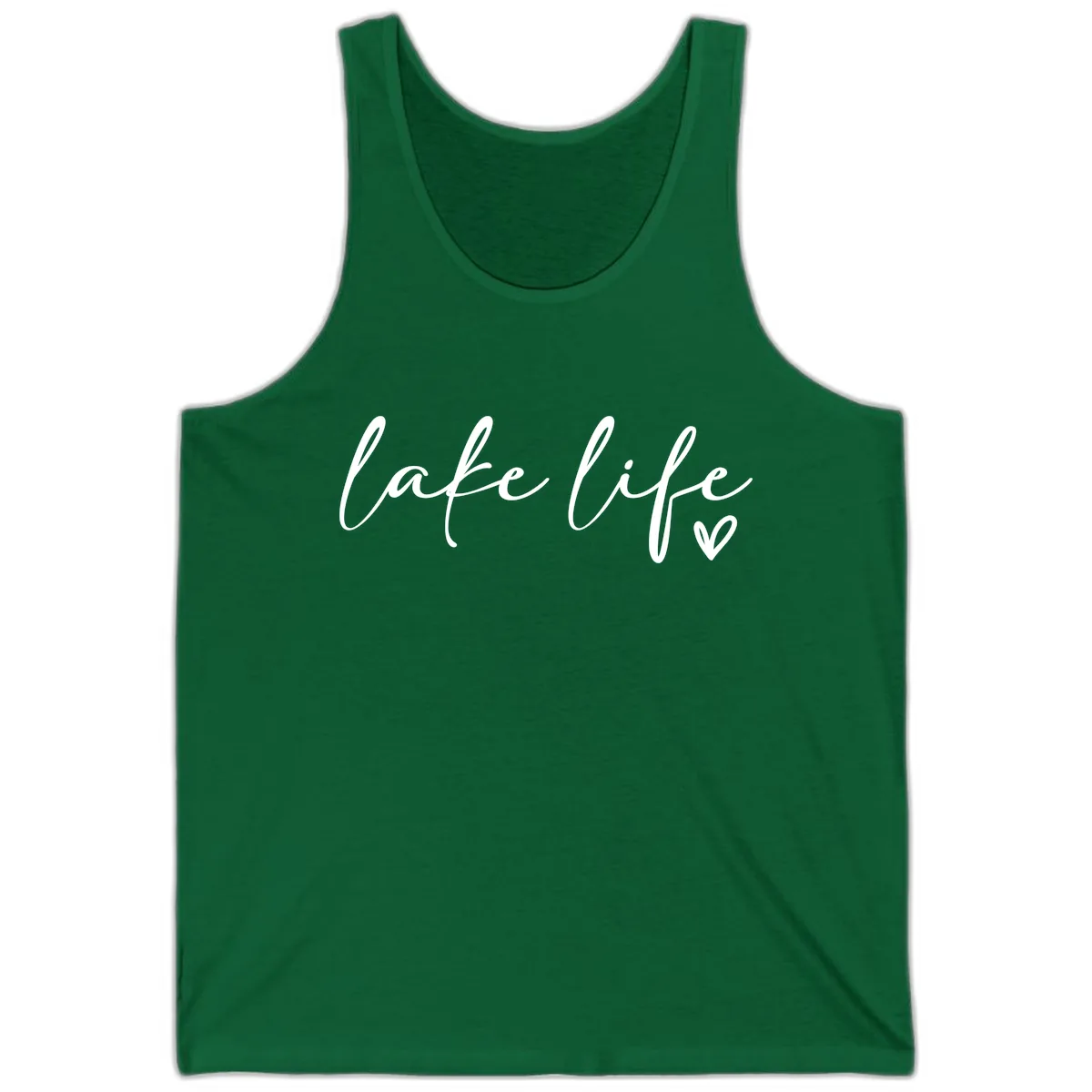 Lake Life Script Design Tank in Kelly