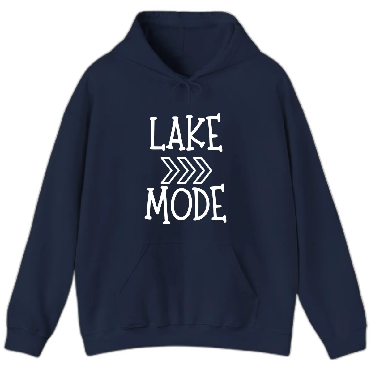 Lake Mode Arrow Design Hoodie in Navy