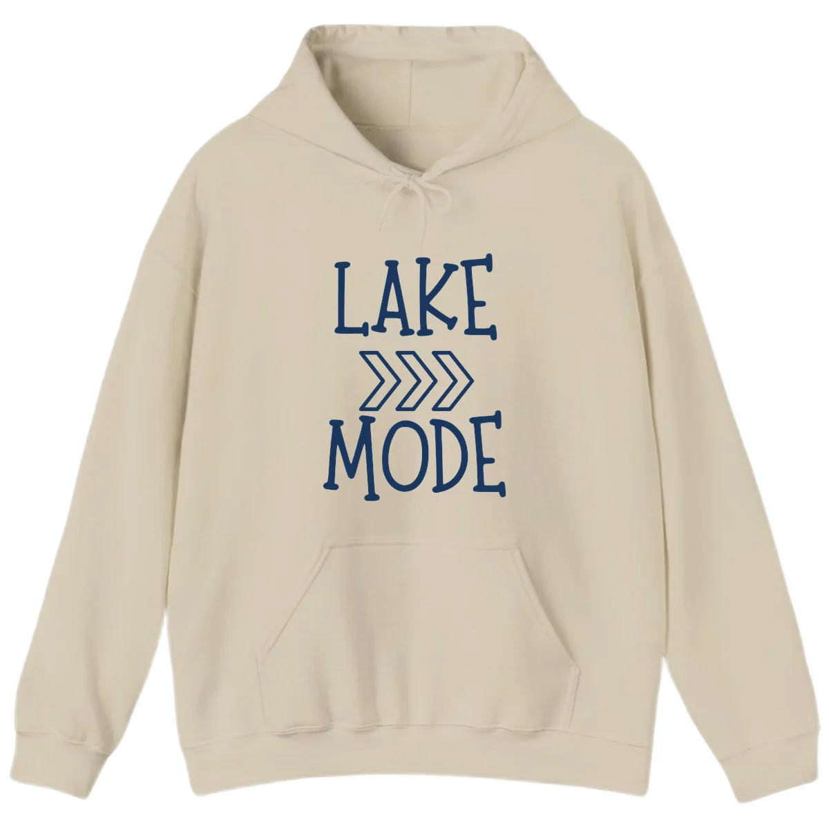 Lake Mode Arrow Design Hoodie in Sand