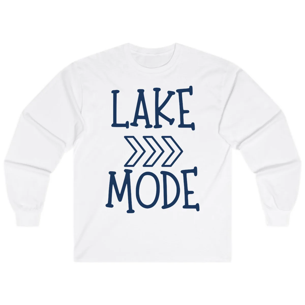 Lake Mode Arrow Design Long Sleeve in White