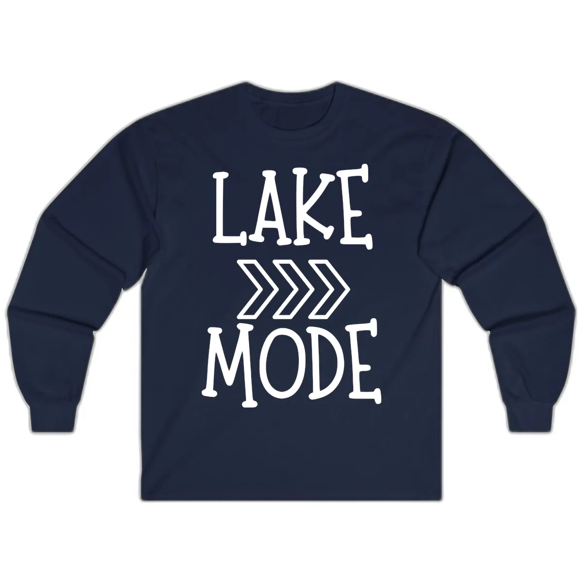 Lake Mode Arrow Design Long Sleeve in Navy