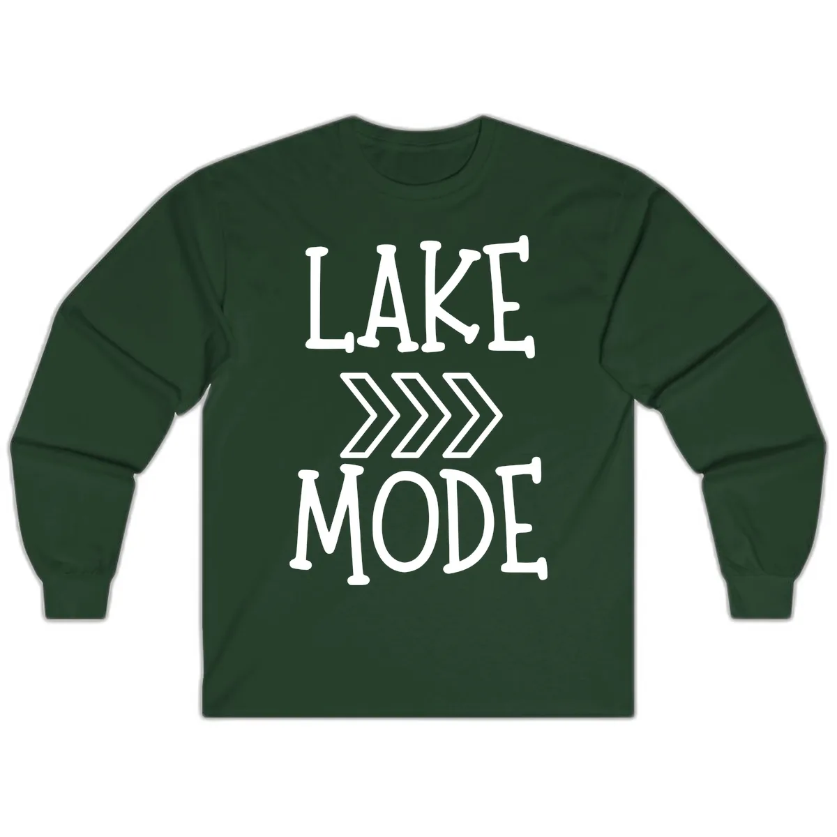 Lake Mode Arrow Design Long Sleeve in Forest Green