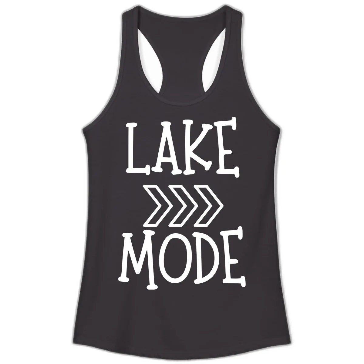 Lake Mode Arrow Design Ladies Tank in Black