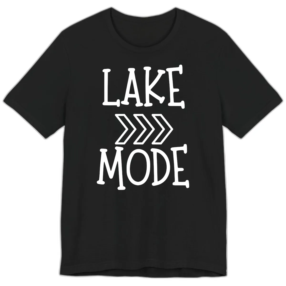 Lake Mode Arrow Design Premium T-Shirt in Black