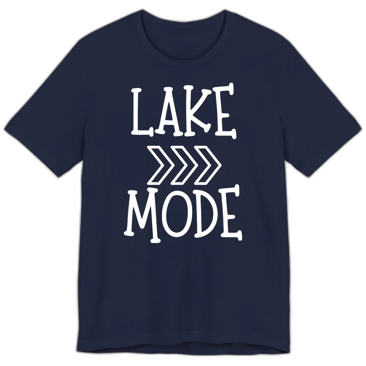 Lake Mode Arrow Design Premium T-Shirt in Navy