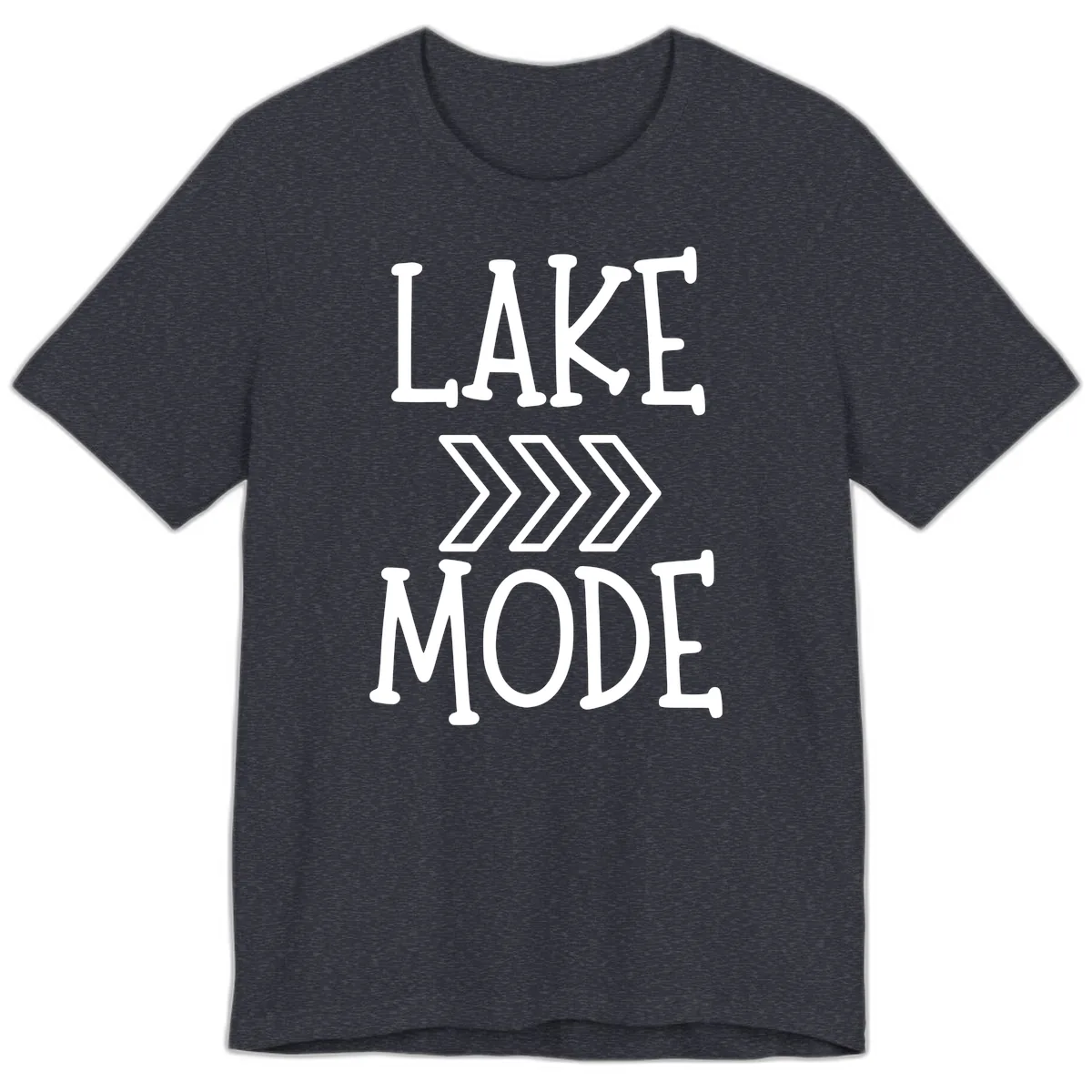 Lake Mode Arrow Design Premium T-Shirt in Heather Navy