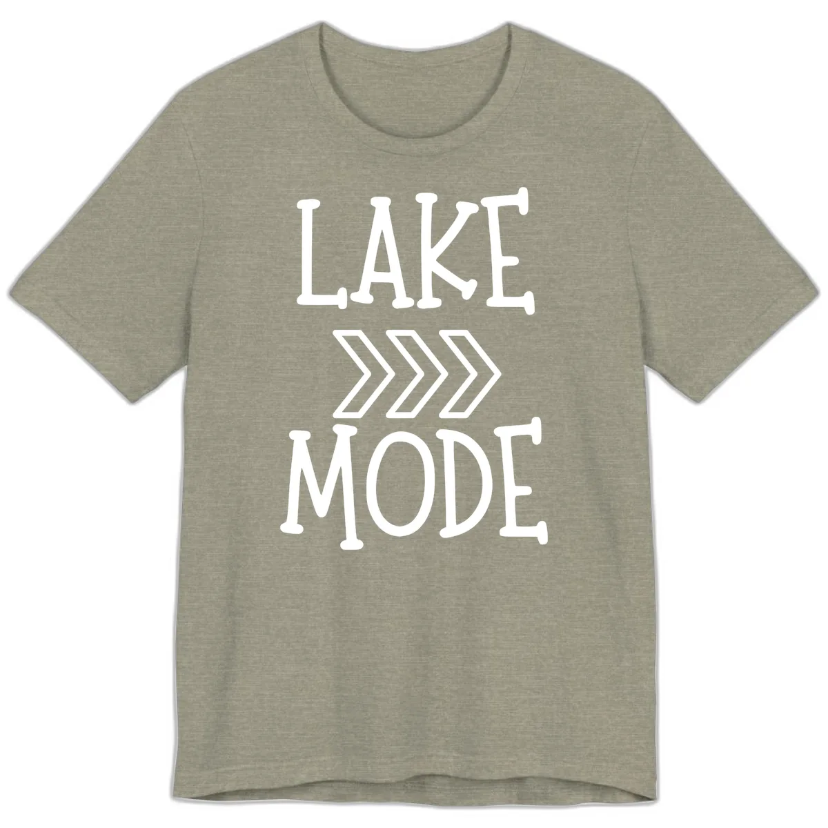 Lake Mode Arrow Design Premium T-Shirt in Heather Stone