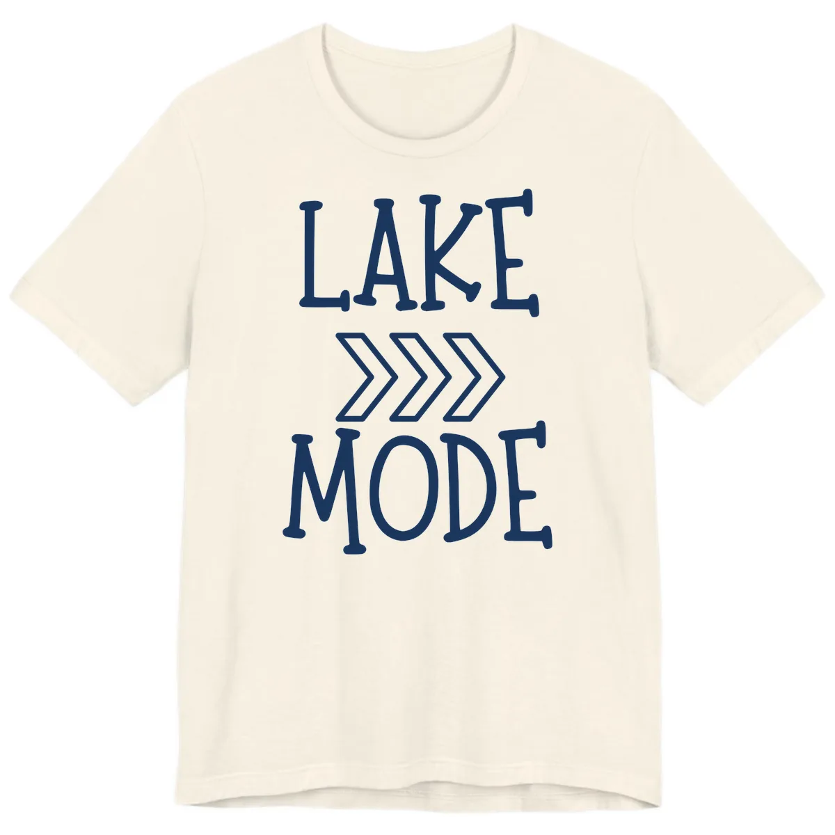 Lake Mode Arrow Design Premium T-Shirt in Natural