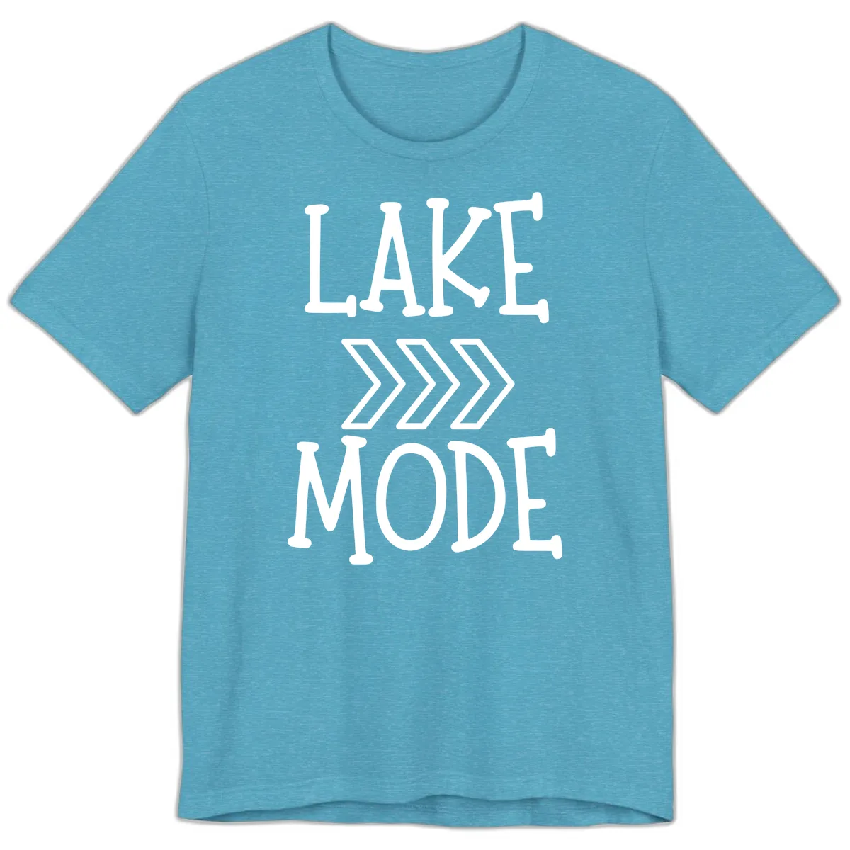 Lake Mode Arrow Design Premium T-Shirt in Heather Aqua