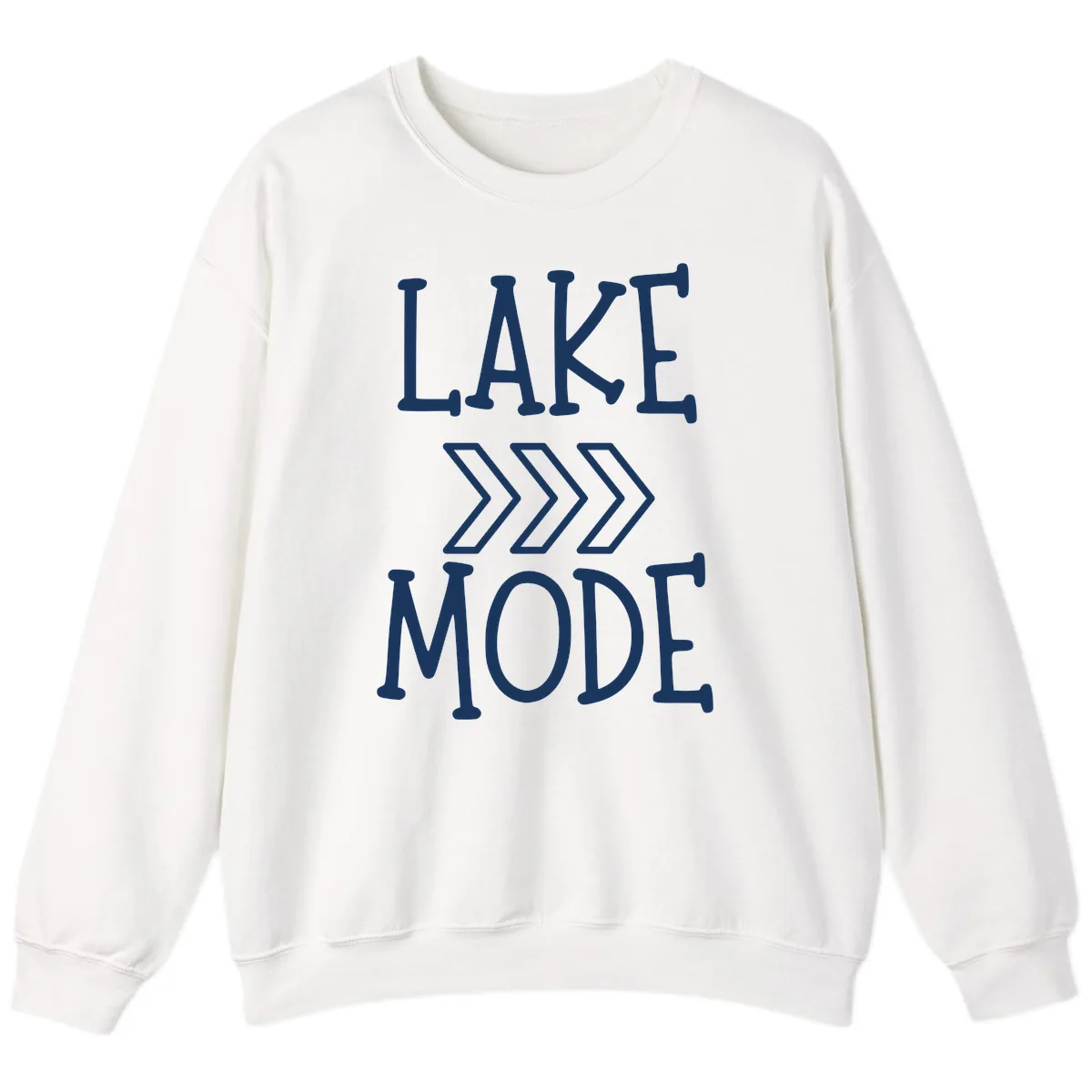 Lake Mode Arrow Design Sweatshirt in White