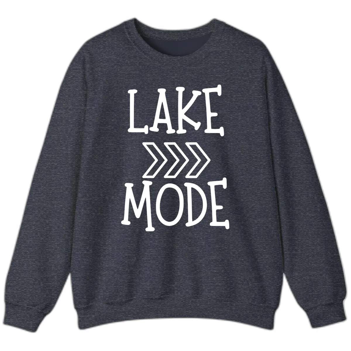 Lake Mode Arrow Design Sweatshirt in Heather Sport Dark Navy