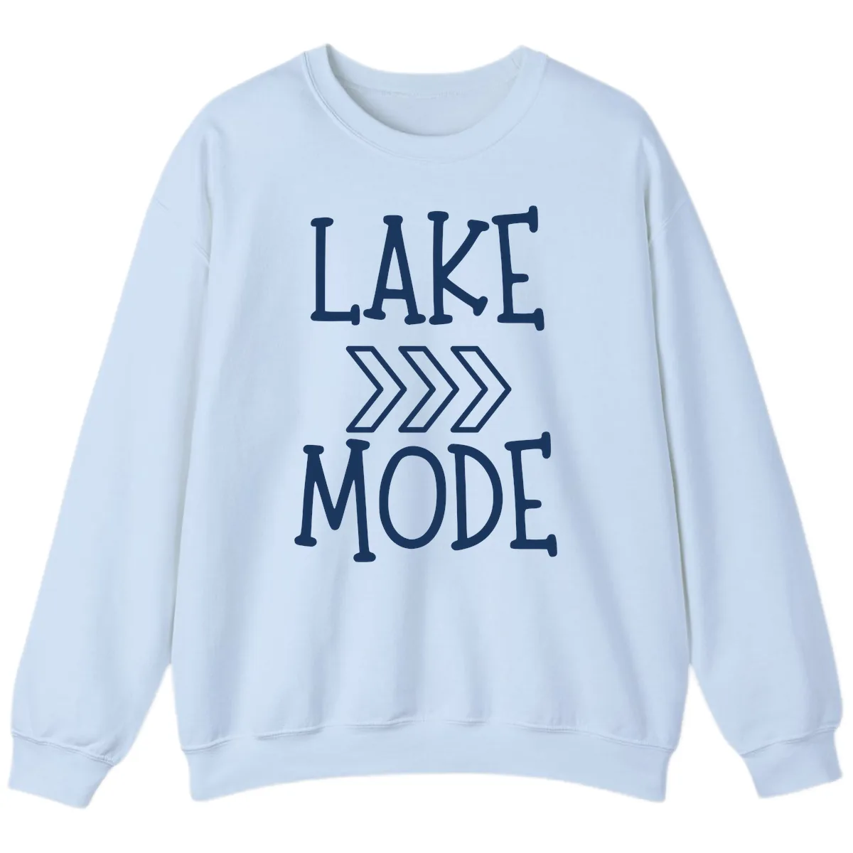 Lake Mode Arrow Design Sweatshirt in Light Blue
