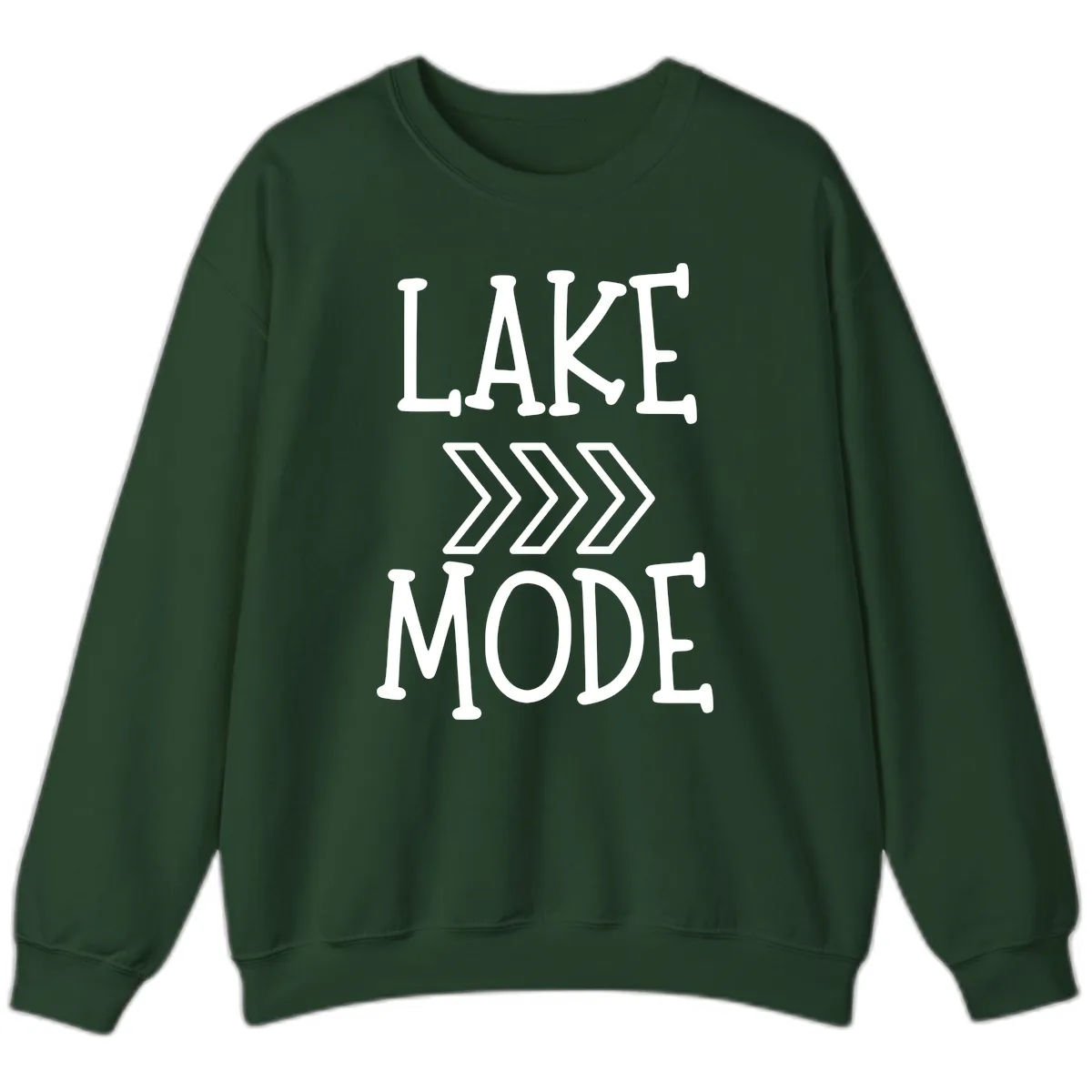 Lake Mode Arrow Design Sweatshirt in Forest Green