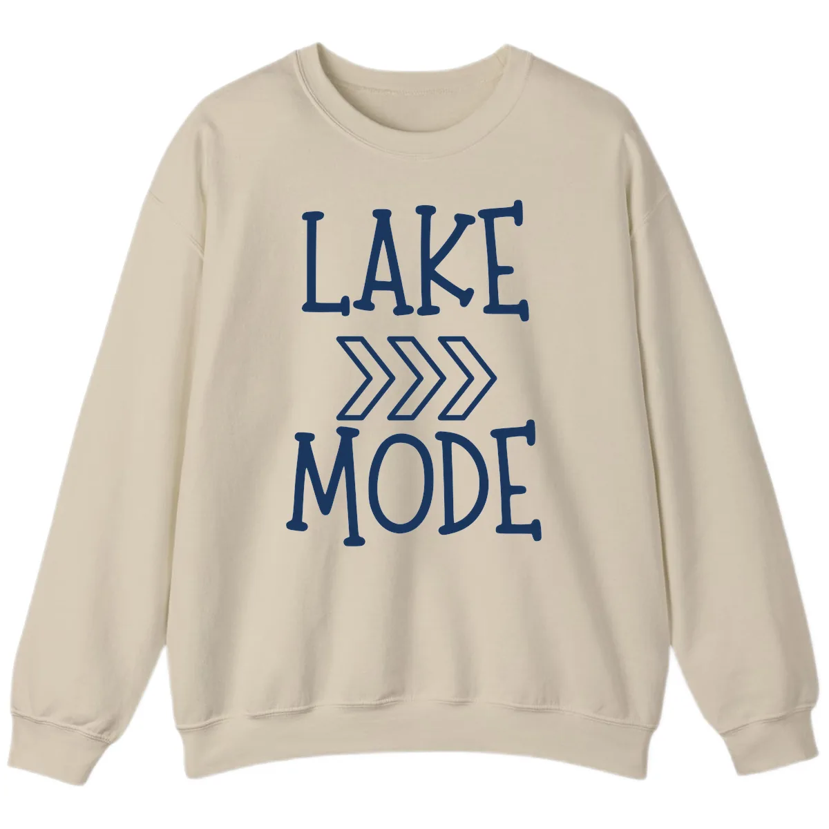 Lake Mode Arrow Design Sweatshirt in Sand