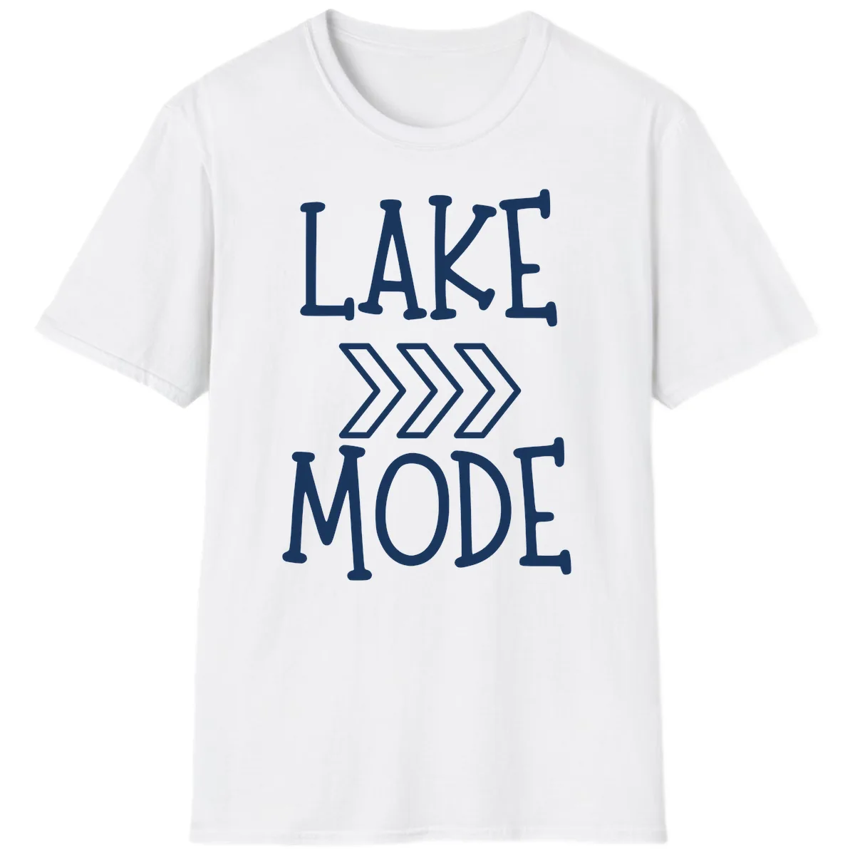 Lake Mode Arrow Design T-Shirt in White