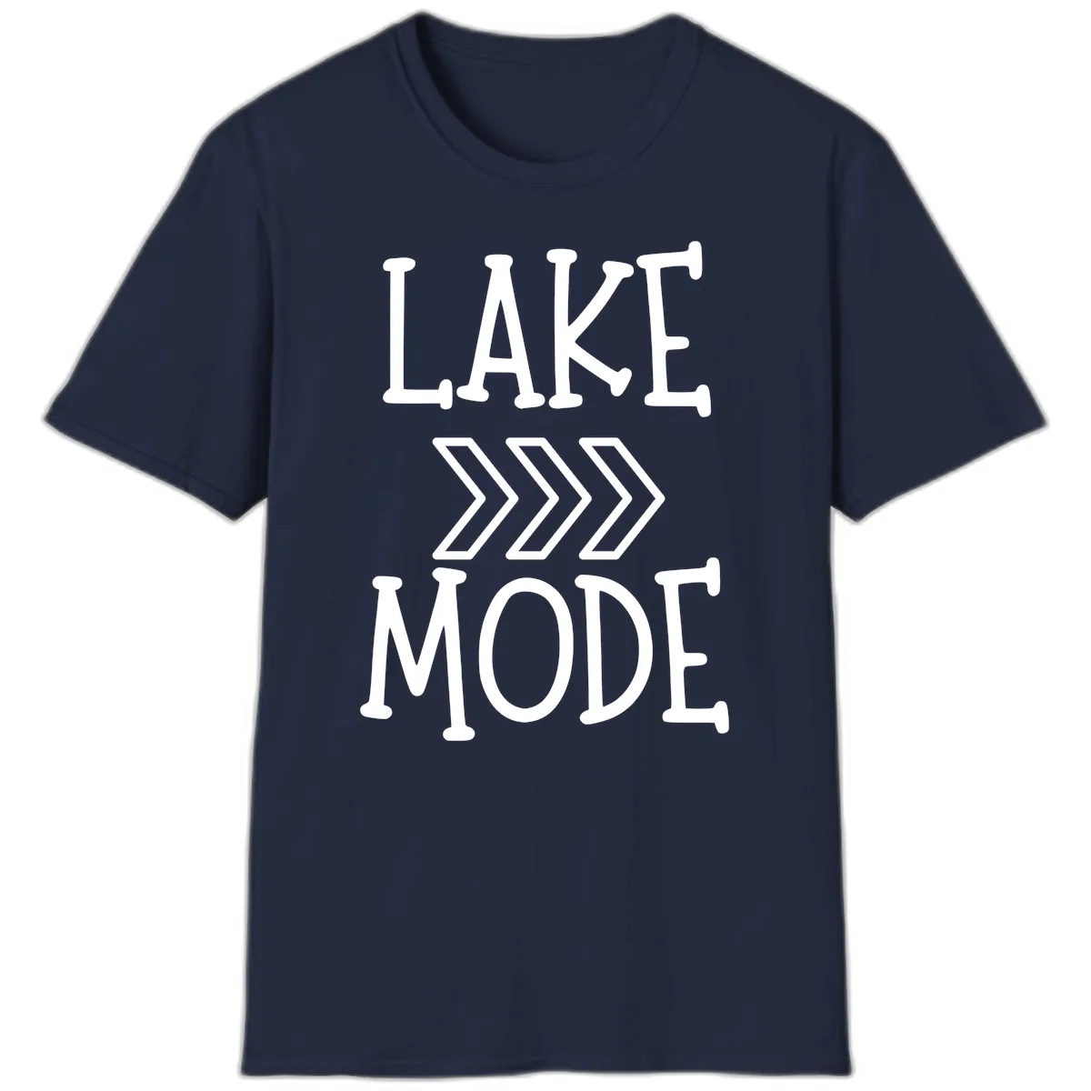 Lake Mode Arrow Design T-Shirt in Navy