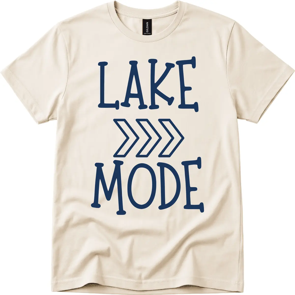 Lake Mode Arrow Design T-Shirt in Natural