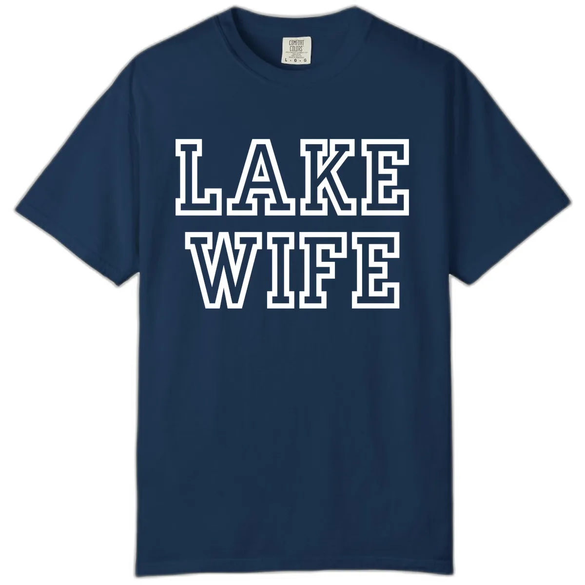 Lake Wife Collegiate Style Comfort Color in Navy