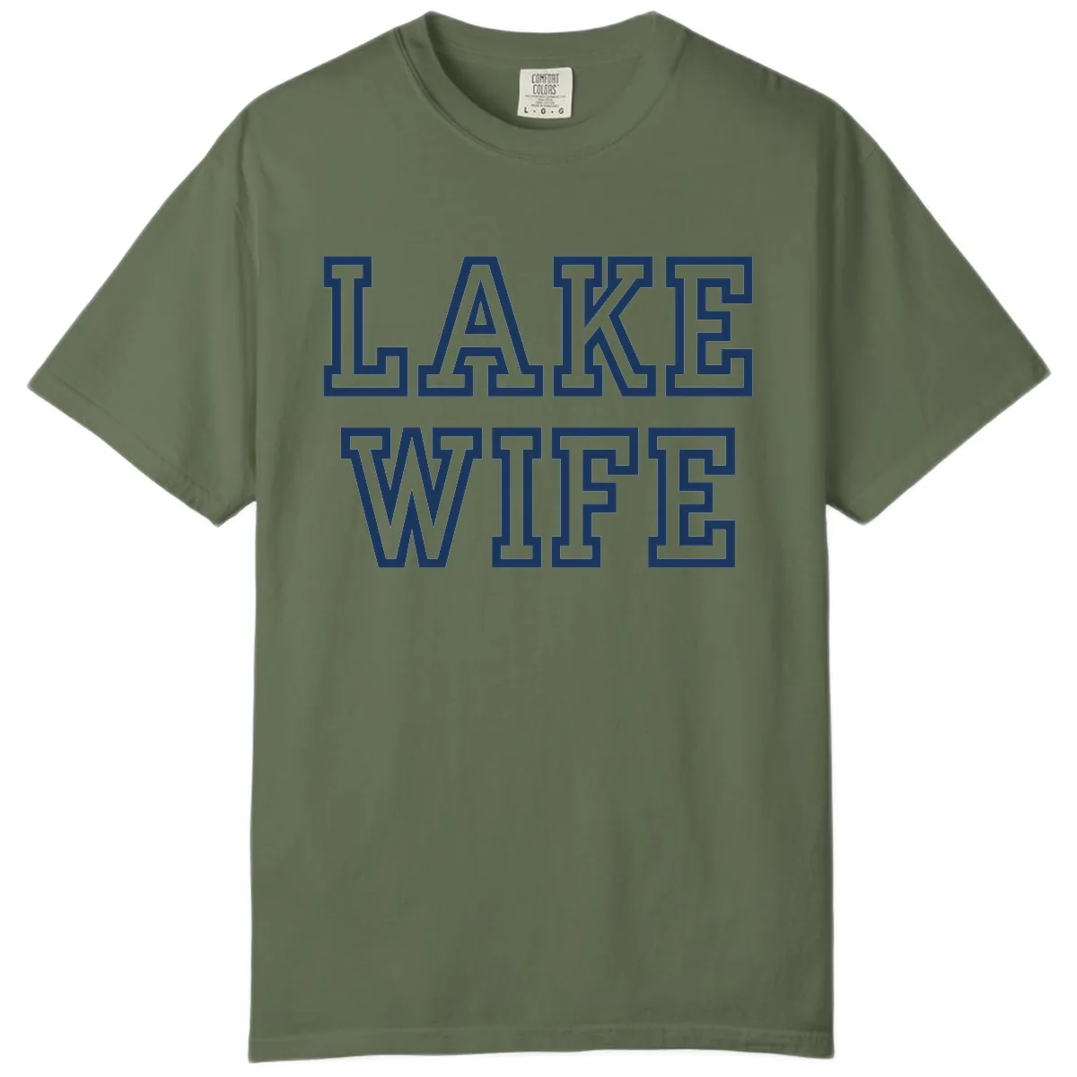 Lake Wife Collegiate Style Comfort Color in Sage