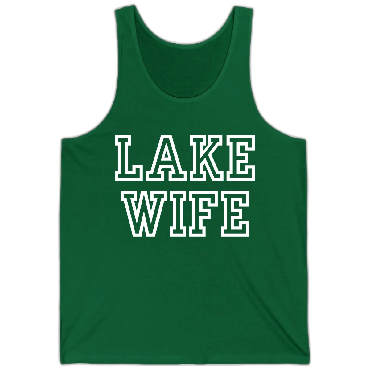 Lake Wife Collegiate Style Tank in Kelly