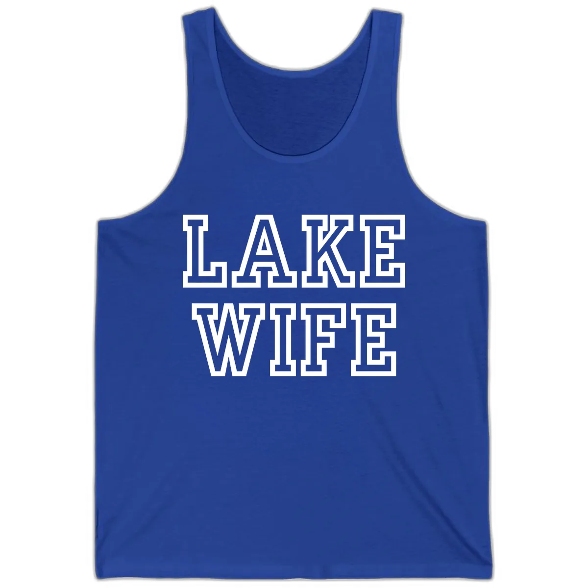 Lake Wife Collegiate Style Tank in True Royal