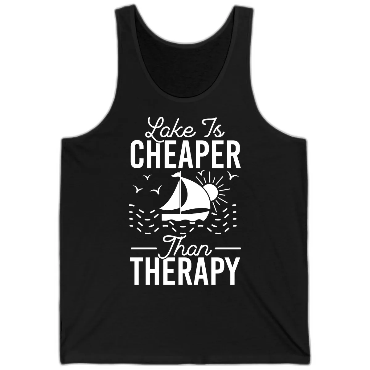 Lake Is Cheaper Than Therapy Tank in Black
