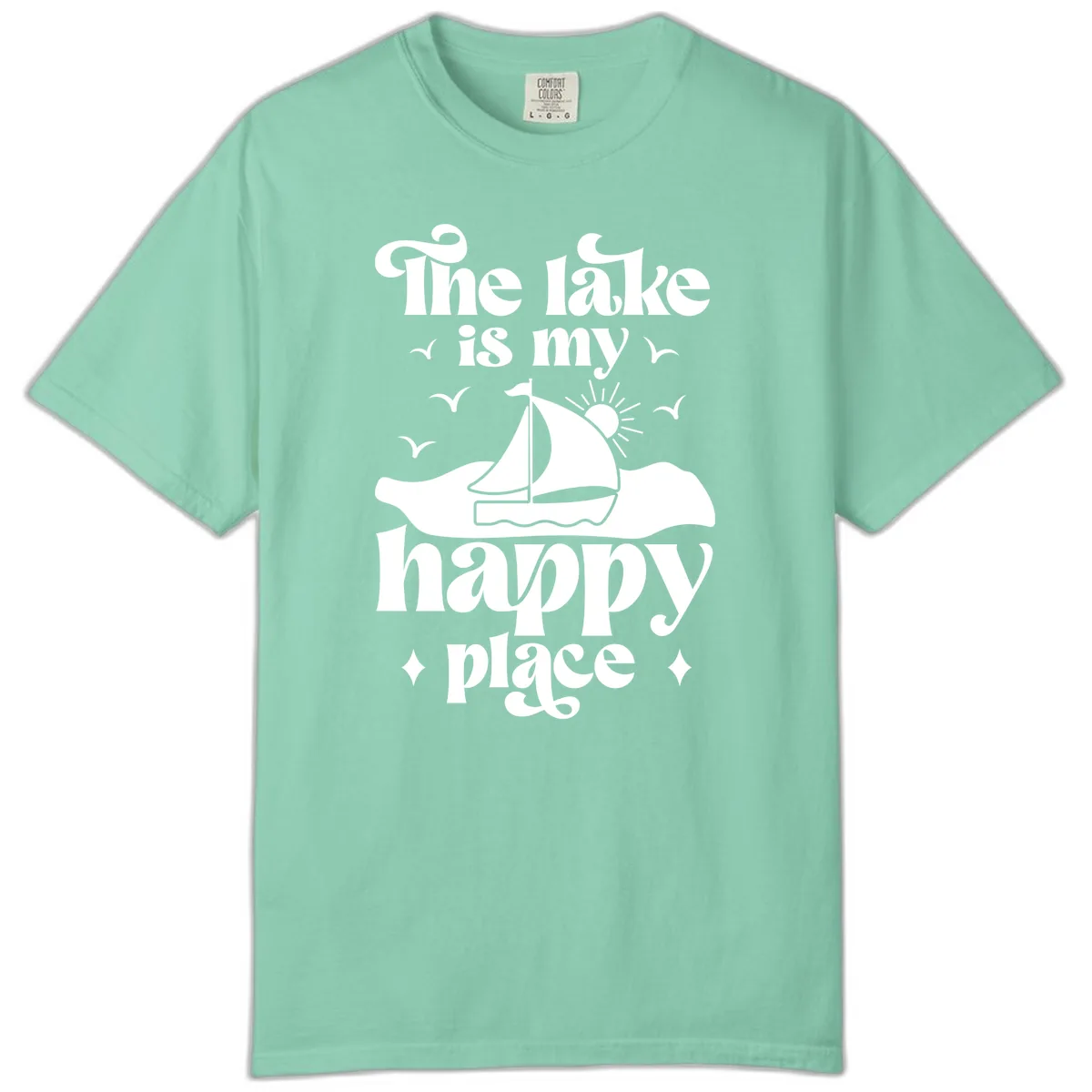 The Lake Is My Happy Place Comfort Color in Island Reef