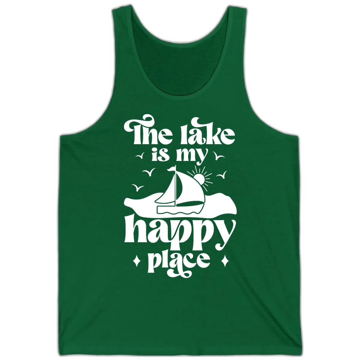 The Lake Is My Happy Place Tank in Kelly