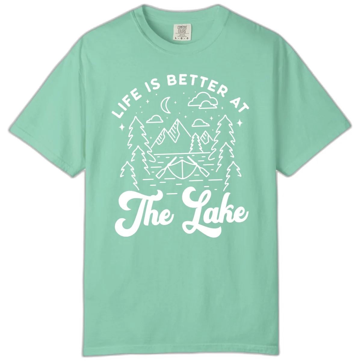 Life Is Better At The Lake Comfort Color in Island Reef