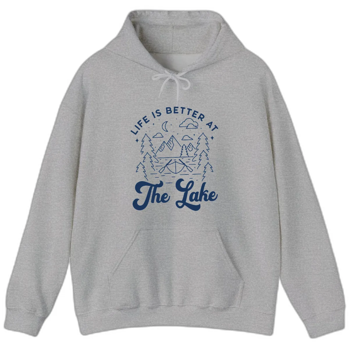 Life Is Better At The Lake Hoodie in Sport Grey