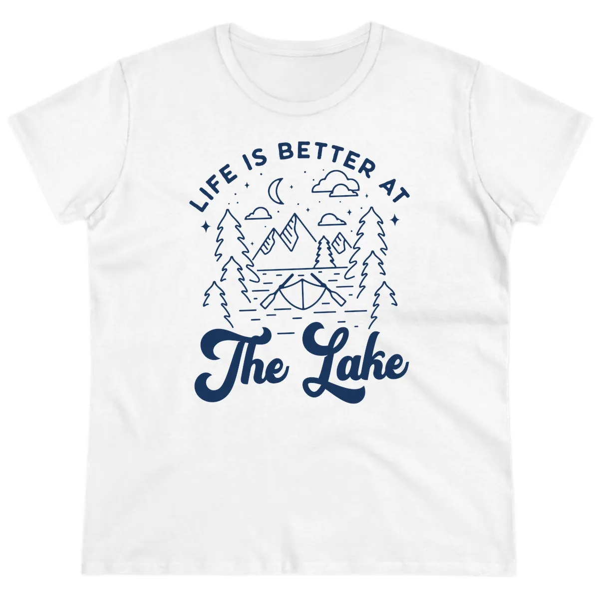 Life Is Better At The Lake Ladies Tee in White