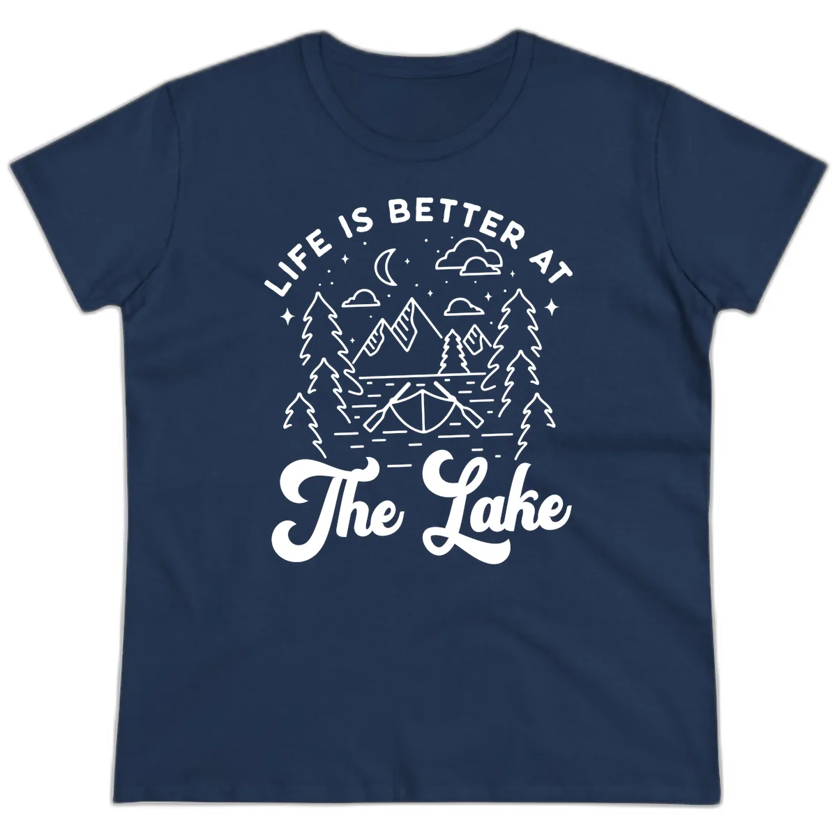 Life Is Better At The Lake Ladies Tee in Navy