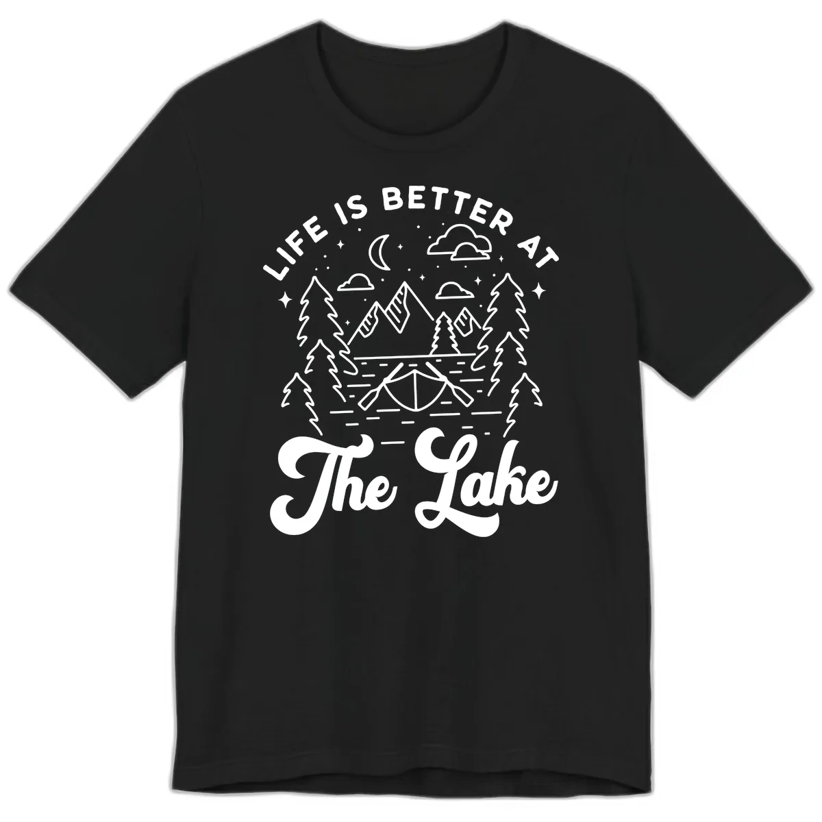 Life Is Better At The Lake Premium T-Shirt in Black
