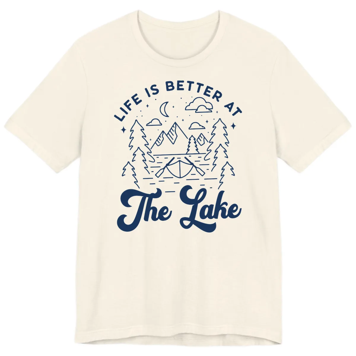 Life Is Better At The Lake Premium T-Shirt in Natural