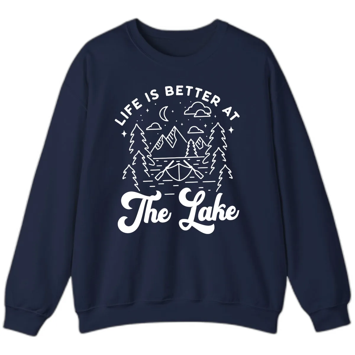 Life Is Better At The Lake Sweatshirt in Navy
