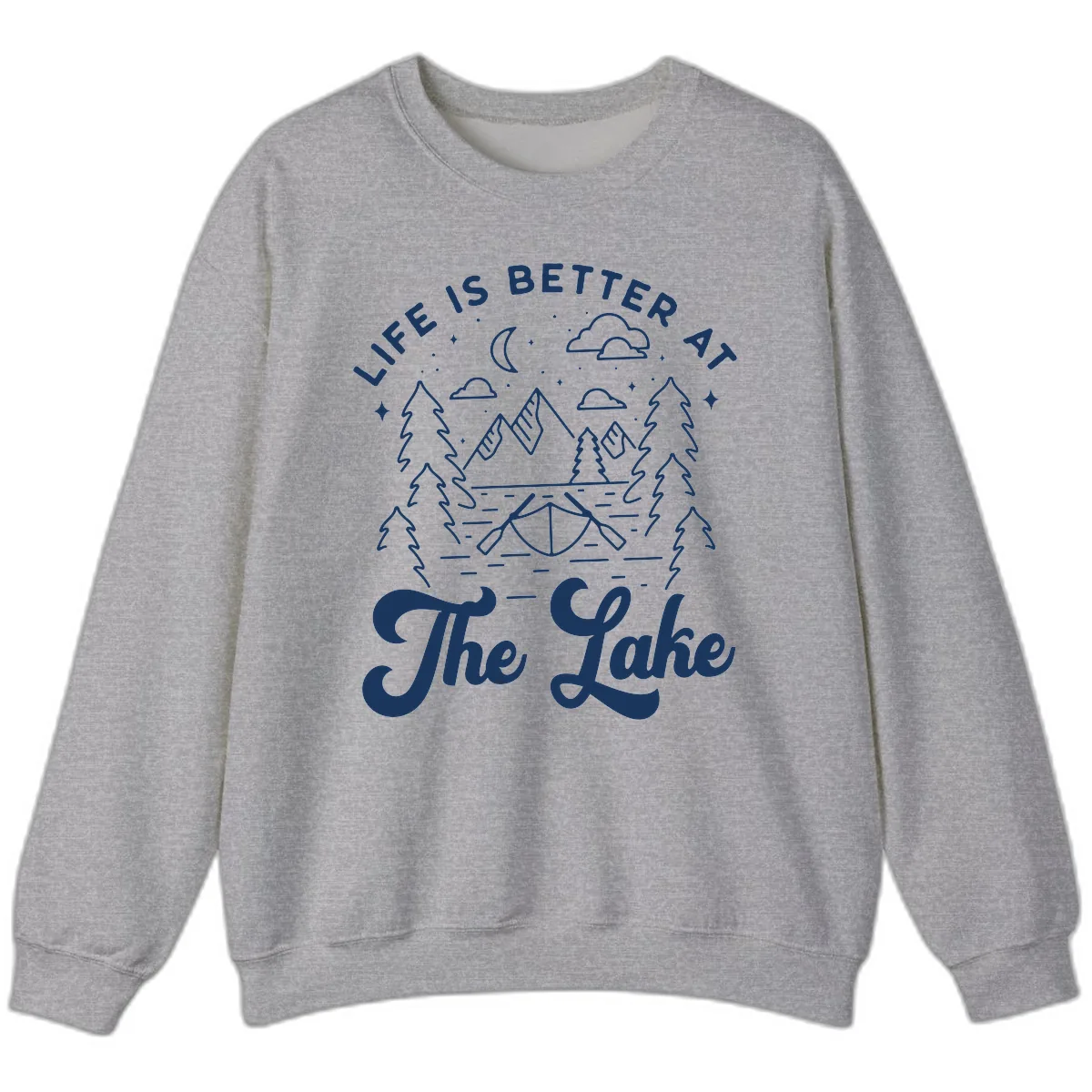 Life Is Better At The Lake Sweatshirt in Sport Grey