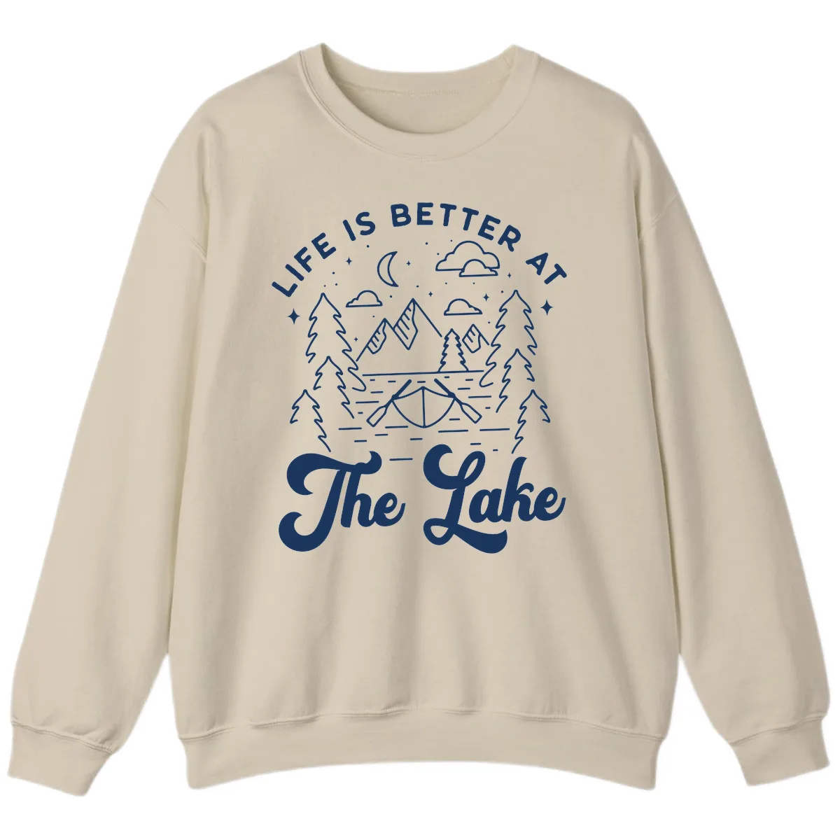 Life Is Better At The Lake Sweatshirt in Sand