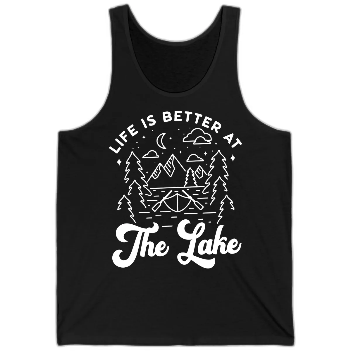 Life Is Better At The Lake Tank in Black