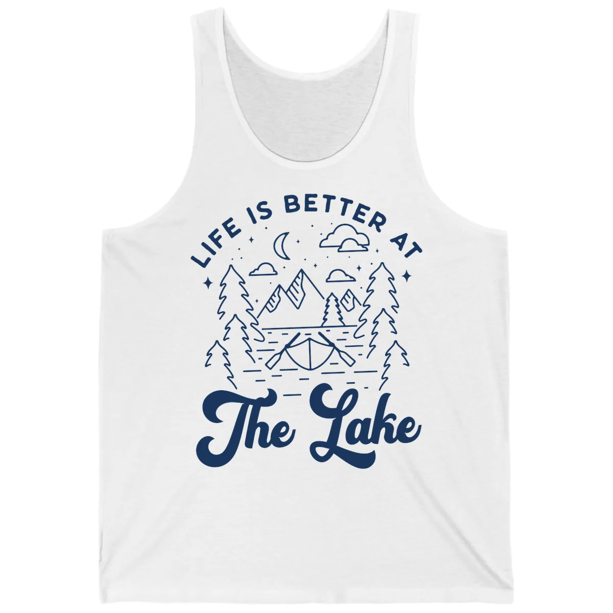 Life Is Better At The Lake Tank in White