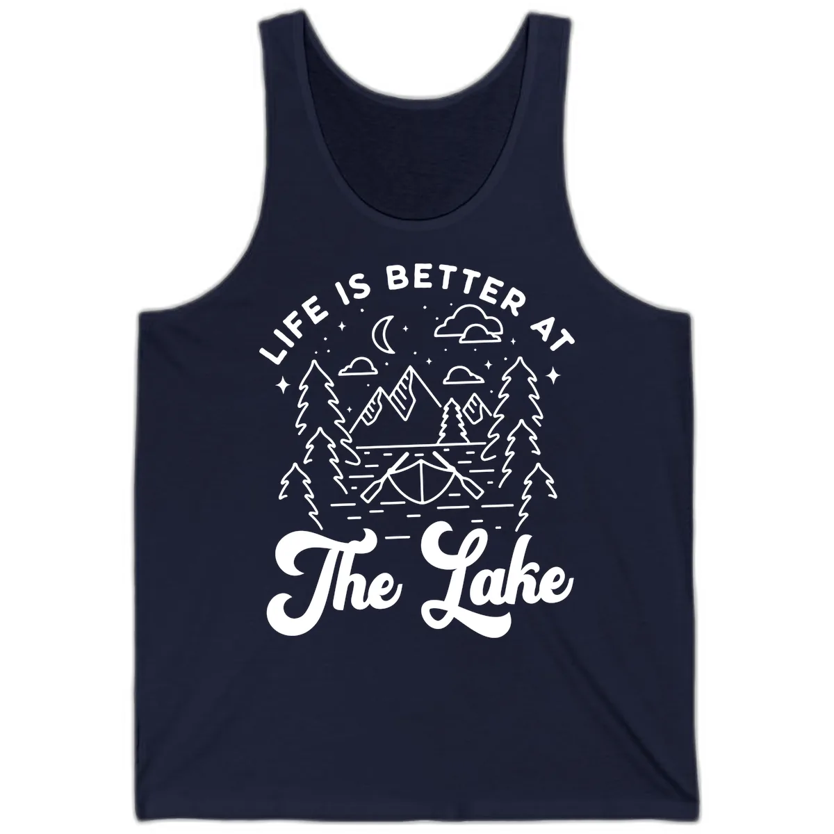 Life Is Better At The Lake Tank in Navy