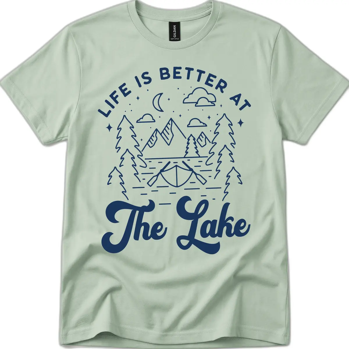 Life Is Better At The Lake T-Shirt in Sage