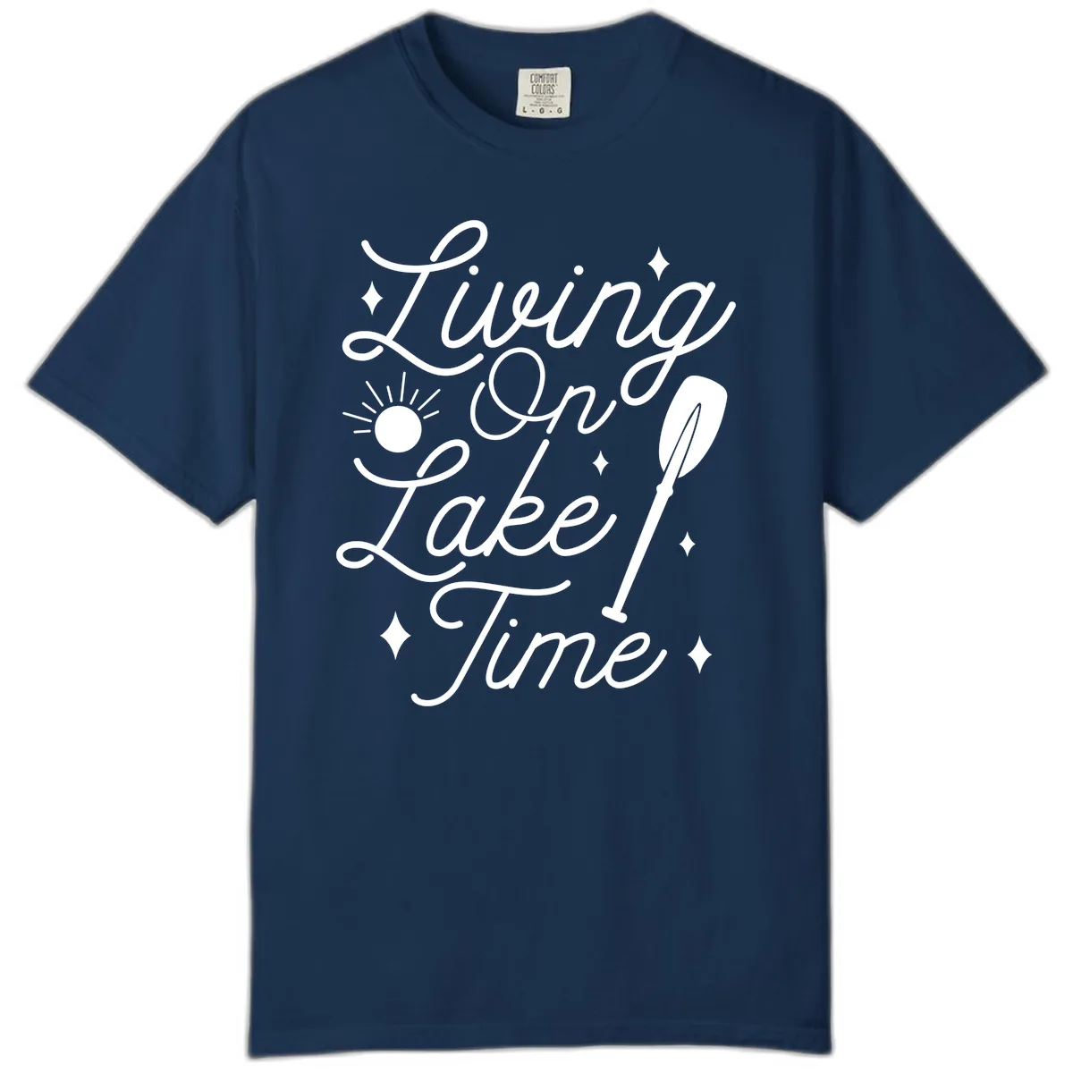 Living On Lake Time Comfort Color in Navy