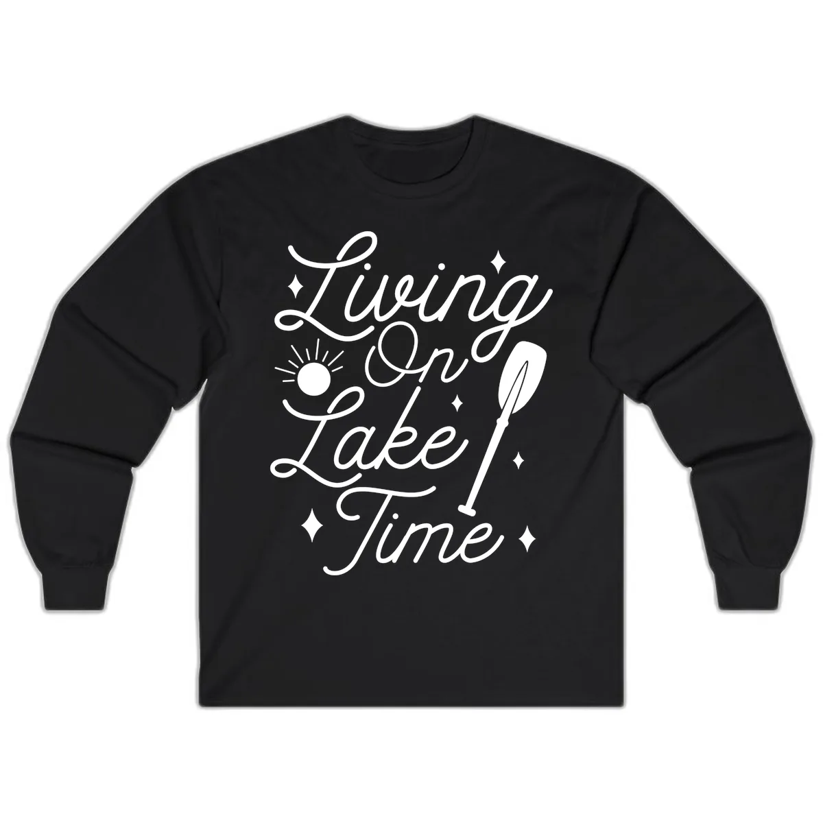 Living On Lake Time Long Sleeve in Black