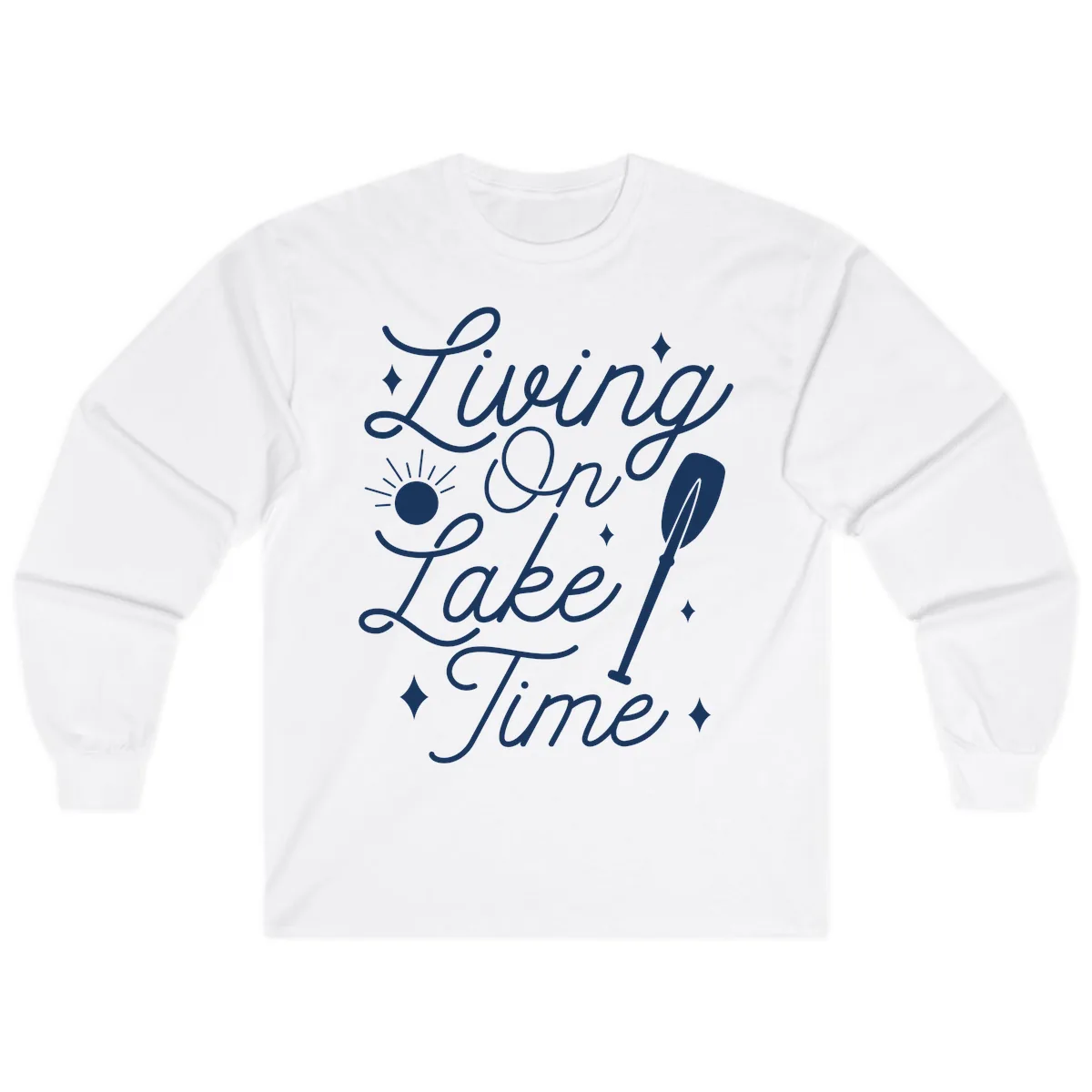 Living On Lake Time Long Sleeve in White