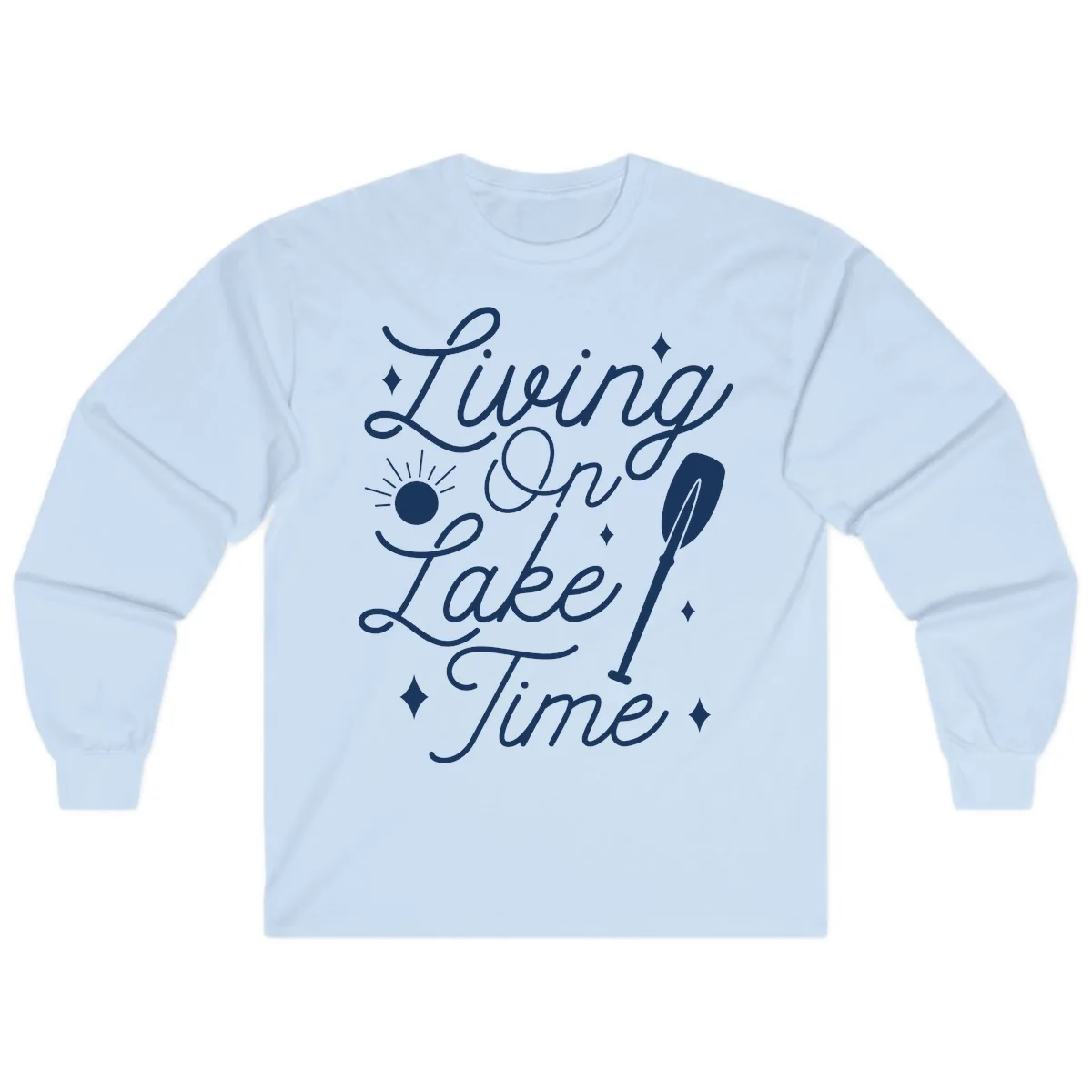 Living On Lake Time Long Sleeve in Light Blue